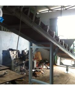 Băng tải lòng máng xoay hướng