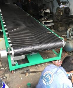 Băng tải cao su nâng hạ 6m