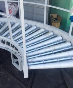 Băng tải con lăn góc cong 90