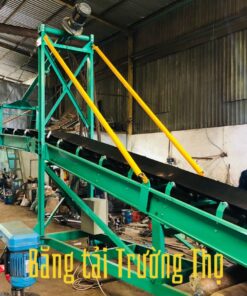 Băng tải cao su nâng hạ 14m