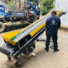 Băng tải cấp liệu viên gỗ nén