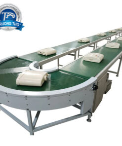 ứng dụng băng tải PVC góc cong
